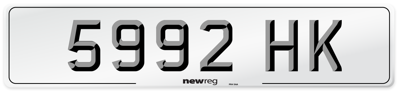 5992 HK Number Plate from New Reg